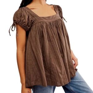Free People Brown Blouse
